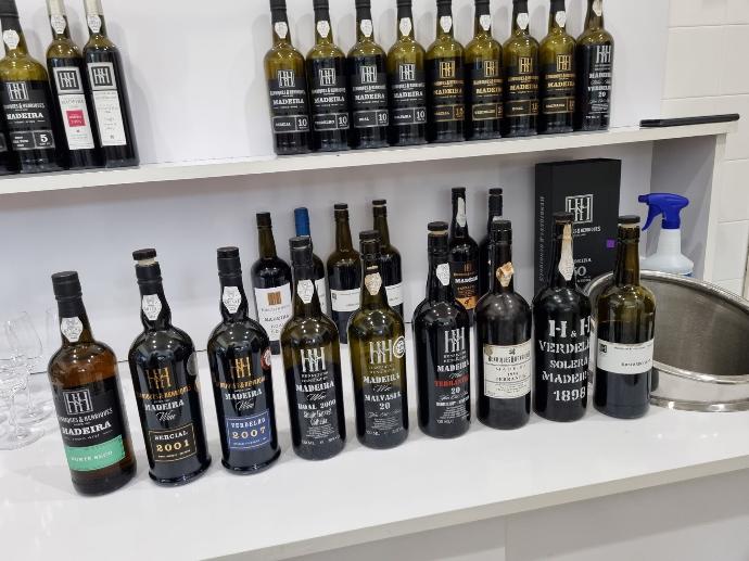 Madeira wine bottles tasting at Henriques&Henriques