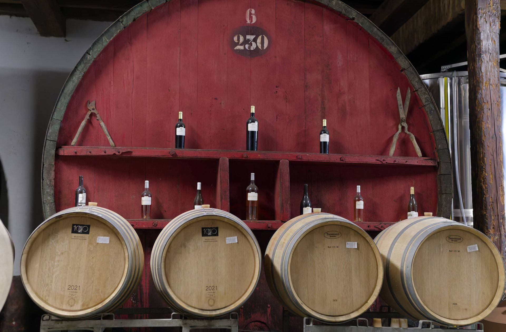 chateau guilhem winery wooden casks