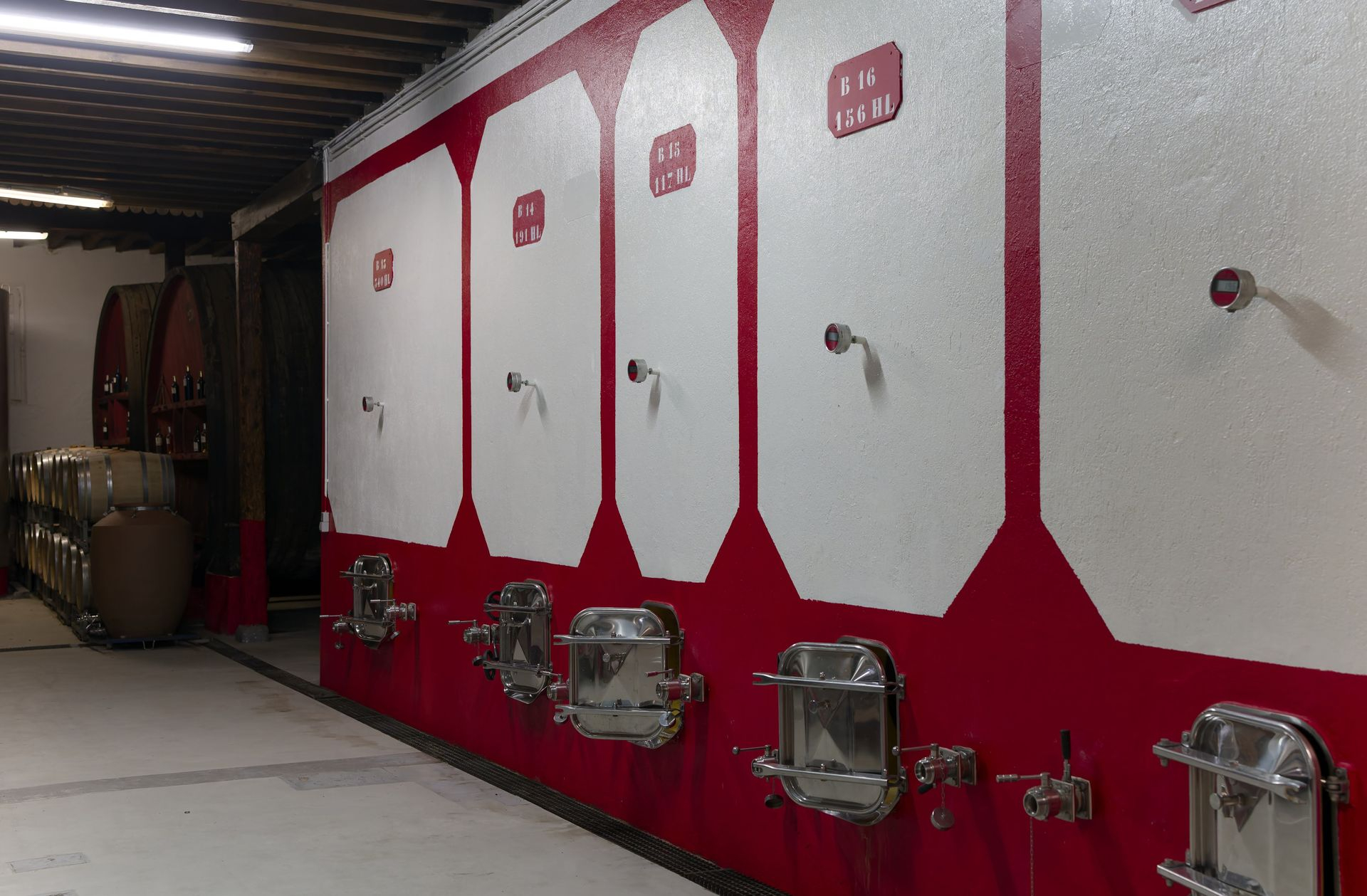 chateau guilhem winery concrete tanks
